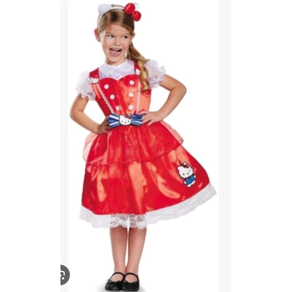Hello Kitty Authentic‎ Sanrio Dress Up Halloween Deluxe Child Costume Med 7-8
